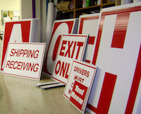 Coroplast Signs Drying